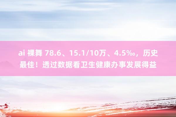 ai 裸舞 78.6、15.1/10万、4.5‰，历史最佳！透过数据看卫生健康办事发展得益