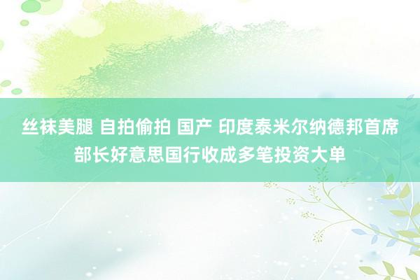 丝袜美腿 自拍偷拍 国产 印度泰米尔纳德邦首席部长好意思国行收成多笔投资大单